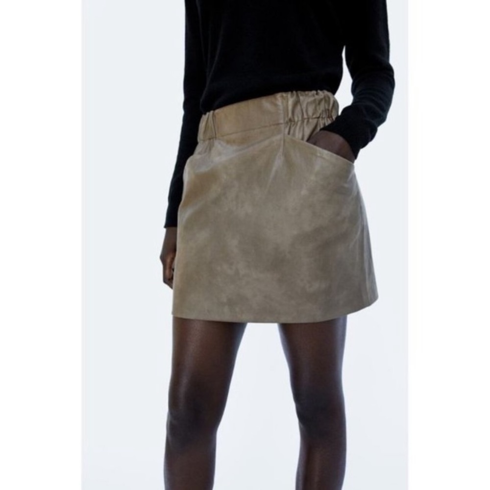 Zara Faux Leather Mini Skirt